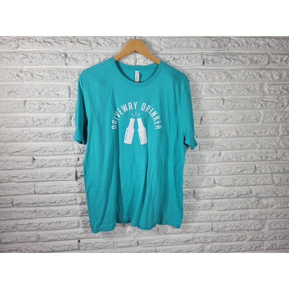 Bella Canvas Womens Top Extra Large XL Tee Short Sleeve Driveway Drinker BLU72E